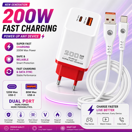 Super Fast Charging Cable USB To Type C Fast Charger