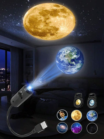 Cosmic Mini Star Projector – 3 Lens Night Lamp