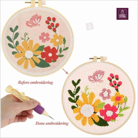 Magic Embroidery Pen Punch Needle Kit for Knitting Circular Needle Arts and Crafts for DIY Sewing Tools