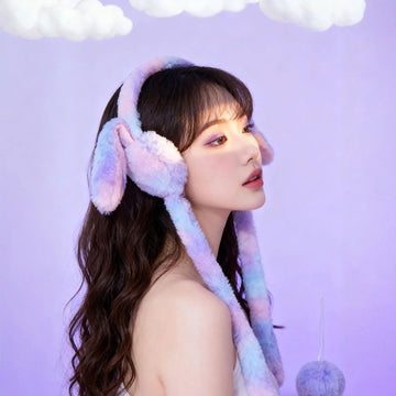 Cute Bunny Earmuffs for Girls with Moving Ears